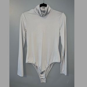 SHEIN grey turtleneck long sleeve body suit